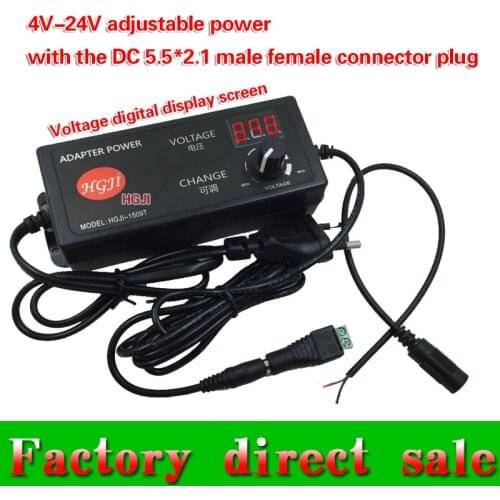 AC110V to DC3V-24V 2.5A 60W 5V/6V/7V/8V/10V/13V4A20.8V power adapter supply with the DC 5.5*2.1 male female connector plug