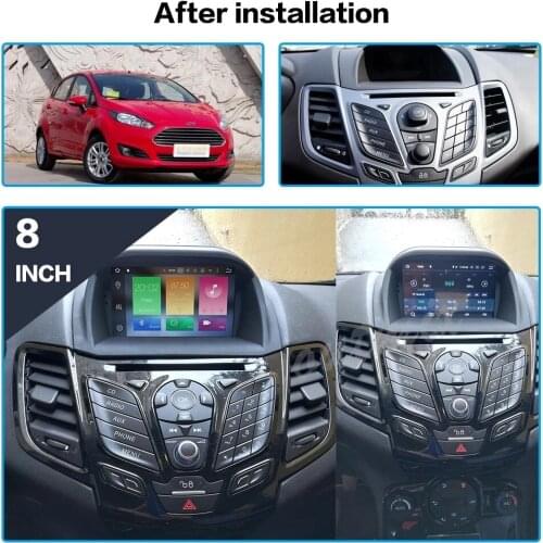 For Ford Fiesta MK7 2013-2016 Car DVD Multimedia Radio Player Stereo Android Recorder Audio Vertical GPS Navigation Head Unit