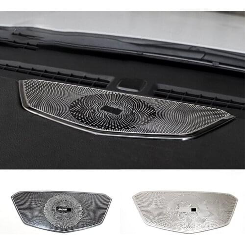 Stainless Steel For Cadillac XT5 2016 17 2018 Car Accessories Center Instrument Panel Audio Speaker Horn Cover Trim Car Sticker