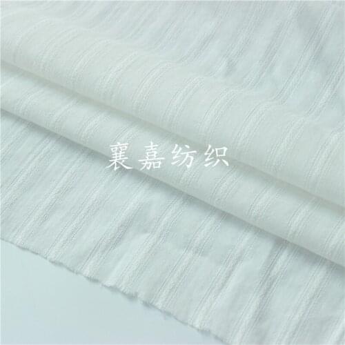 White Cotton Jacquard Fabric Womens Shirt Skirt Fabric Childrens Clothing Fabric