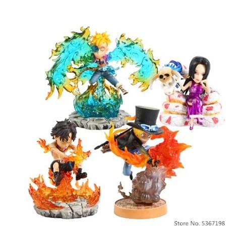 NEW One Piece Fighting Phoenix Marco Portgas D Ace Boa Hancock Sabo PVC Action Figure Toy Model Figurine Kids Gift Collectible