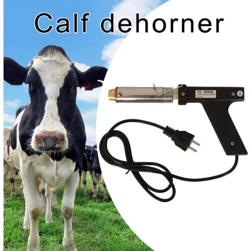 Animal Dehorner Stainless Steel Bloodless Electric Dehorner Remove Horn Device for Cow Calves Lamb 15-70 Days of Age Farm Tool