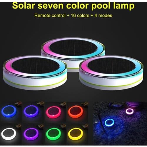 Solar Powered Pond Light Remote Control Solar Floating Lights IP68 Swimming Pool Drift Lamp Colorful RGB Led Solar Lamps