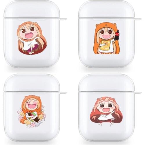 Himouto Umaru chan Clear Cases For Apple Airpods 1 2 Earphone Bluetooth Wireless Cover For Airpods 2 1 Coque
