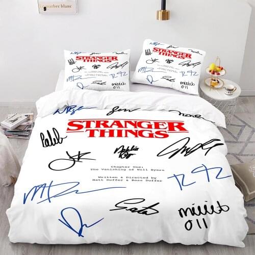 Stranger Things Bedding Set Single Twin Full Queen King Size Stranger Things Bed Set Childrens Kid Bedroom Duvetcover Sets 011