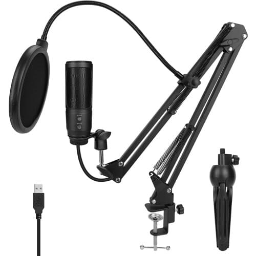 2021 Microphone Usb For Pc Condenser Computer Microphone Kit Mute And Echo for Studio Podcast Mac Streaming Music Recording
