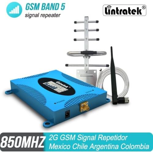 Lintratek Free Shipping Signal Repeater 3G 2G 4G GSM 850mhz Celular LCD Display CDMA 850 Mobile Phone Booster Antenna Amplifier