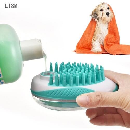 Pet Massage Shower Brush Dog Cleaning Brush Cat Bath Apparatus Dogs Beauty SPA Comb For Pet Cats Clean Auto Water Spray Supplies