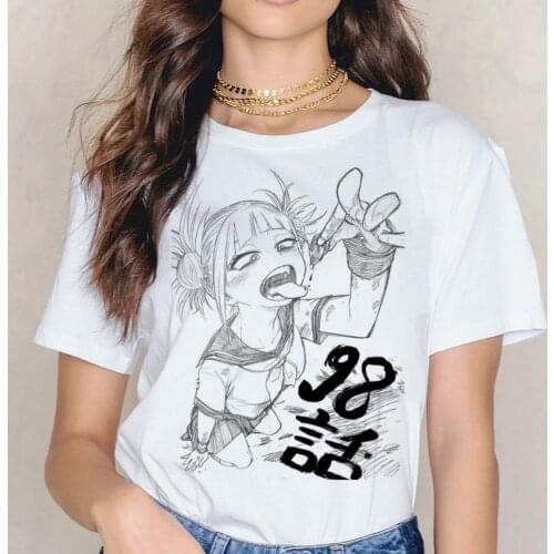Senpai ahegeo Print T Shirt Men Himiko Toga male/women t-shirt tee shirt tshirt harajuku boku no hero academia Cartoon waifu