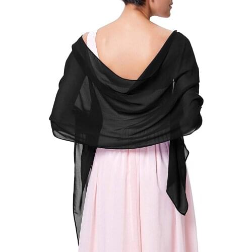 Soft Chiffon Solid Color Scarve Shawls Wraps and Pashmina for Evening Party