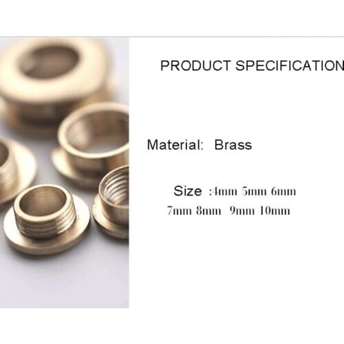 10-piece Set Handmade Leather DIY Buttons Variety Of Brass Buckles, Handmade Leather Accessories, Install Brass Buckles