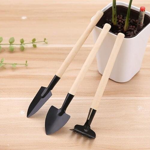 Mini Portable Home Garden Hand Tool Set Plant Pot Culture Digging Suits Three-piece Shovel Rake Garden Hand Tools Combination