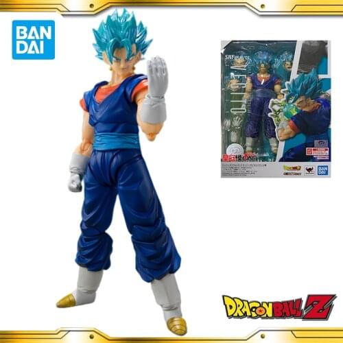 Original Bandai Dragon Ball Z ROBOT SHF Super Saiyan God Vegetto Anime Action collection figures Model Toy