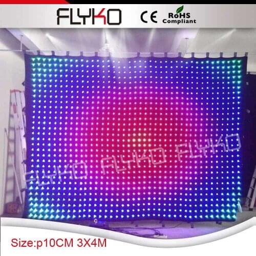 PC controller pitch 10cm dj booth curtain LED vision curtain