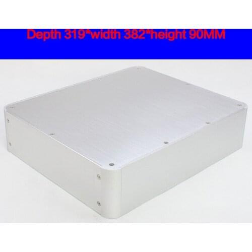 KYYSLB 319*382*90MM CJ078 All Aluminum DAC Amplifier Chassis Box House DIY Enclosure with Feet Screw Amplifier Case Shell