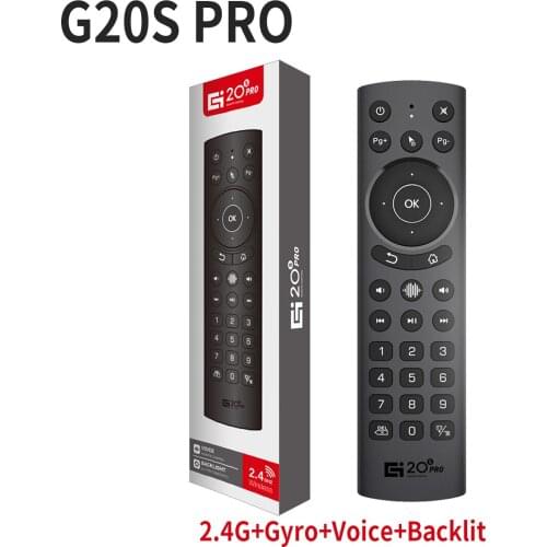 G20s pro Air Mouse 2.4G Wireless Smart Voice Remote Gyroscope IR Learning Google Backlit Control for Android TV BOX PC X96 mini