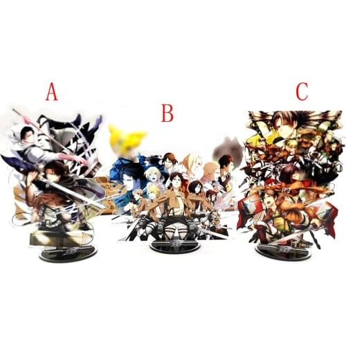 Shingeki no Kyojin Attack on Titan Mikasa Eren Armin Levi Erwin GM acrylic stand figure model plate holder topper anime