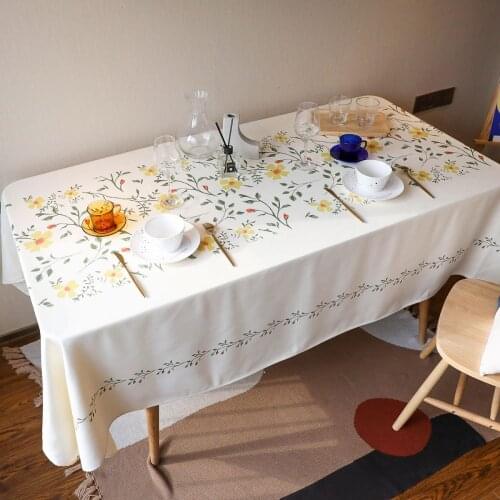 Table cloth cloth art small fresh pastoral style dining table coffee table cloth plush simple modern table cloth