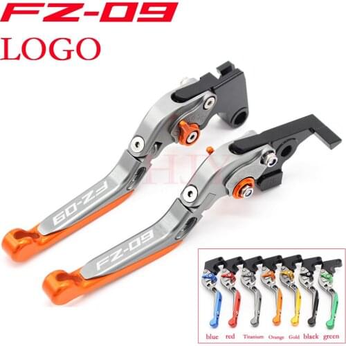 For YAMAHA FZ-09 FZ 09 2014 2015 2016 2017 Motorcycle Accessories Folding Extendable Brake Clutch Levers LOGO FZ-09