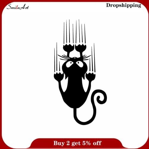Modern Cat Wall Sticker Pvc Wall Stickers Wall Art Wall Paper Removable Wall Sticker Art Decoration DIY Home Decor