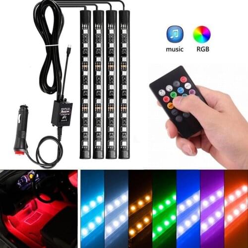 RGB LED Strip Light Car Interior Ambient Light For Toyota Corolla Avensis Yaris Rav4 Camry Auris Prius Celica C-HR Ipsum Verso
