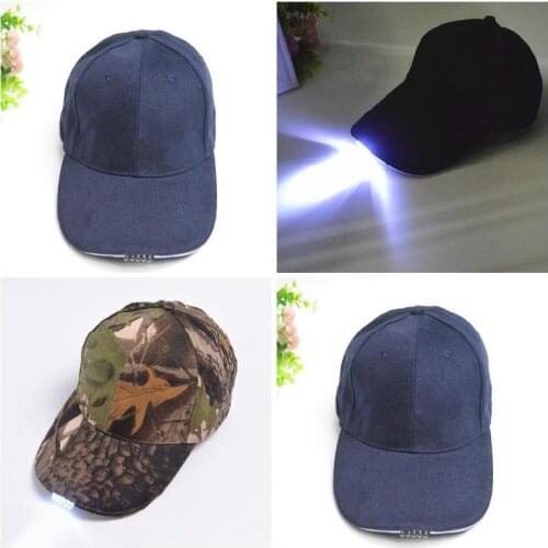 Bright Glow in Dark Reading Fishing Jogging Light Up LED Sport Hat Baseball Caps Luminous Holiday Hat for Unisex -MX8