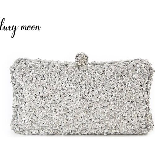 LUXY MOON beaded evening bags fashion women clutches day clutch Female party purse chains handbag women messenger bag ZD877