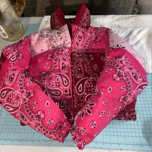 Woman Bandana Puffer Coats Jackets Crop Puff Ladies Top Women Winter Fashion Girls' Plus Size Bubble Coats