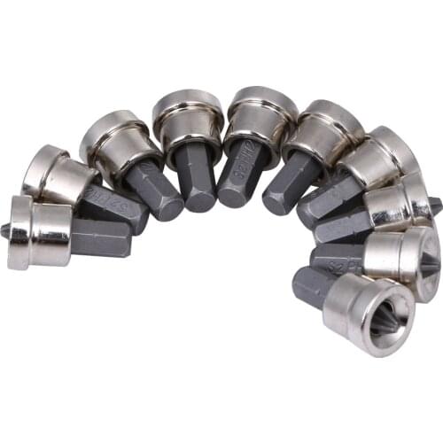 10pcs PH2 Drywall Screwdriver Bits 25mm Long Depth Stop Plasterboard Screws Locating Bits Magnetic Screw Driver Set