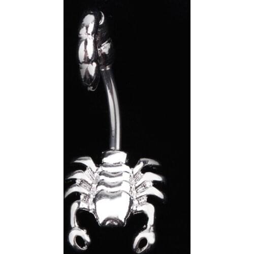 2017 Hot Sale Charming Body Jewelry Skeleton Hands/ Handcuffs / Scorpion Shaped Navel Belly Button Ring DropShipping