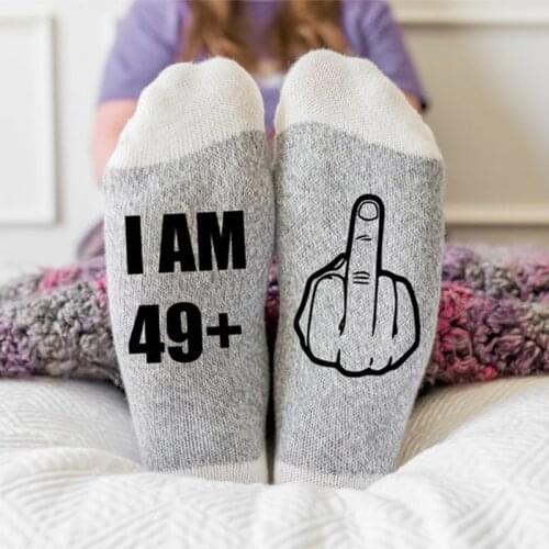 49+1 socks 50 & Fabulous 50th 50 years old fifty mom friend sister wife Aunt colleague Birthday party Gift present Photo props