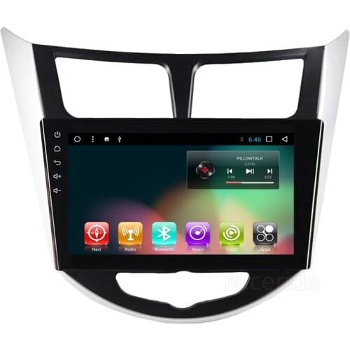 9" Android Car Radio DVD 2 din GPS Stereo Multimedia For Hyundai Solaris Accent Verna 2011-2015 i25 Multimedia PC Headunit BT