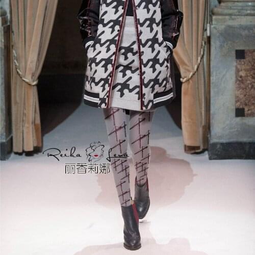 Fishnet Stockings Runway Pantyhose Women Winter Tights Print Real Hot Sale Collant Fashion Cotton Polyester Medias Pantis Woman