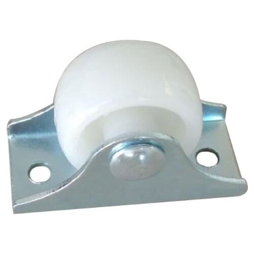 T3EC White Rail Fixed Casters Small One-Way Wheel Furniture Plastic Directional Wheel Hardware Accessories