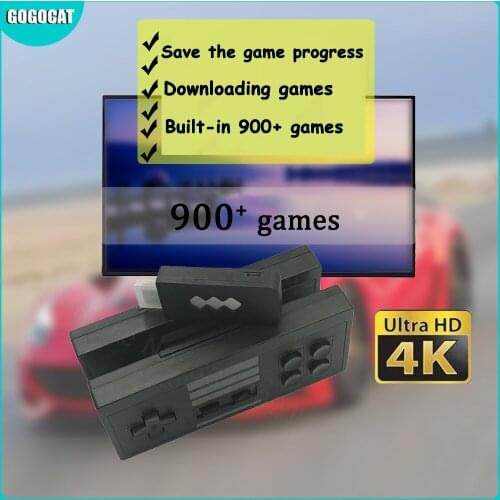 4K 900 HDMI USB Remote Handheld Game Player Mini Retro Video Games Console Wireless Controller Gamepad Joystick Dual Player gift