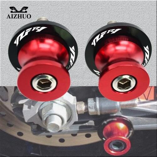 CNC Aluminum Motorcycle Accessories Swingarm Sliders Spools 6MM Stand Screws FOR Yamaha YZF R1 YZFR1 1998 1999 2000 2001-2016