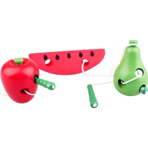 Wooden Education Baby Kindergarten Mouse Thread Plaything Early Learning Education Toys Montessori Teaching Aids Math Toy