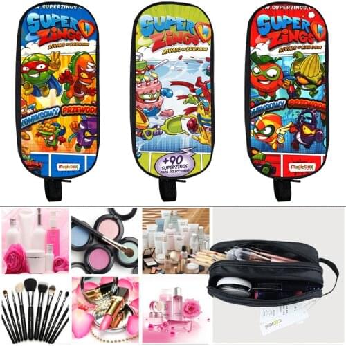 Double Layer 3D Super Zings Pencil Case Kids Superzings PencilBox Boy Girl Cartoon Anime Pen Bag Students Stationery Storage Bag
