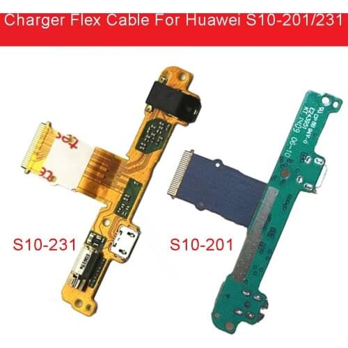 Genuine Sync Date Charging Port Flex Cable For Huawei Mediapad 10 Link S10-201U/W 231U/W USB Charger Connector Dock replacement