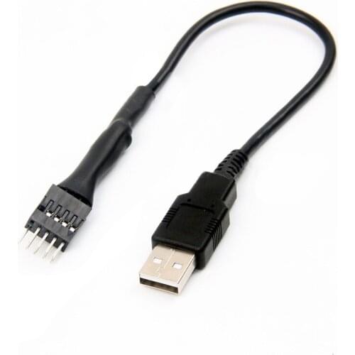 Hot sale 9 pin Male to External USB A Male PC Mainboard Internal Data Extension Cable