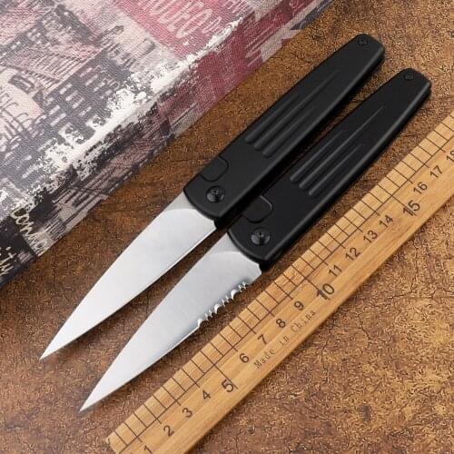 Pocket portable D2 blade aluminum handle tactical outdoor camping hunting self-defense kitchen fruit tool folding knife sharp