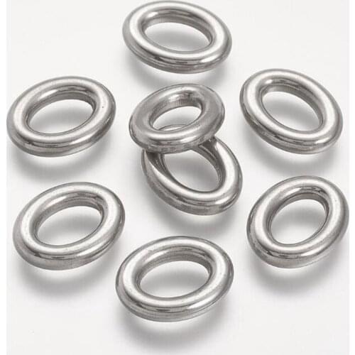 10pcs/lot Stainless steel oval connecting Jump Ring For Diy handmade pendant connecting ring Jewelry Making Accessories