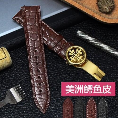 Leather buckle, crocodile strap, 19 mm, 20 mm, 21 mm, 22 mm + Tools + FREE POSTAGE