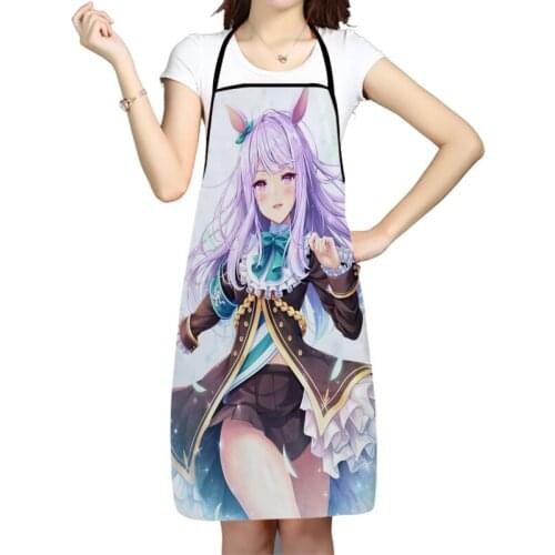 Kitchen Apron Mejiro Mcqueen Umamusume Printed Sleeveless Oxford Fabric Aprons for Men Women Home Cleaning Tools Creative Gifts