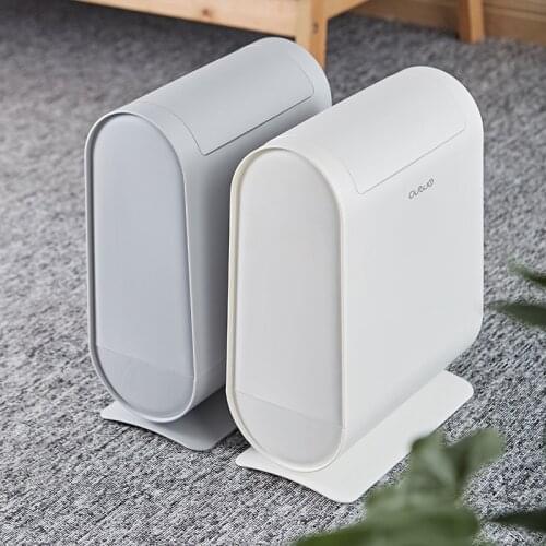 Trash Can With Cover,Kitchen Narrow Type Trash Can ,Waste Bin For Bathroom Office Living Room