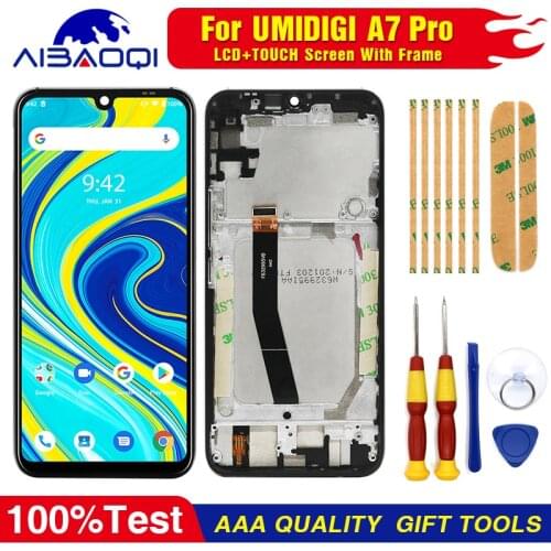 New Original Touch Screen LCD Display Frame For Umidigi A7 Pro Replacement Parts + Disassemble Tool
