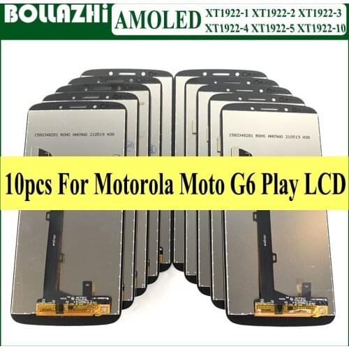 Wholesale 10 Piece LCD For Motorola Moto G6 Play LCD Display Touch Screen For Moto XT1922 Mobile Phone LCD Digitizer XT1922-3