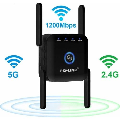 5G WiFi Repeater WiFi Amplifier 5Ghz WiFi Long Range Extender 1200M Wireless Wi Fi Booster Home Wi-Fi Internet Signal Amplifier