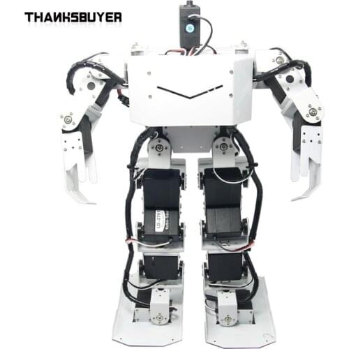 Thanksbuyer 17DOF Robo-Soul H3.0 Biped Robotics Two-Legged Human Robot Aluminum Frame Kit Only No Servos White