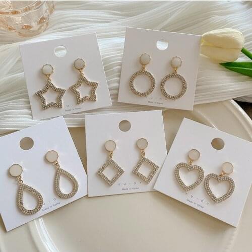 Rose Gold Simulated Iridescent Druzy Resin Drop Earrings Dangle Earrings Charms